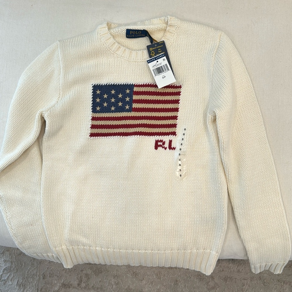 Polo Ralph Lauren Women’s Knit Flag Sweater *RUNS SMALL/SLIM*